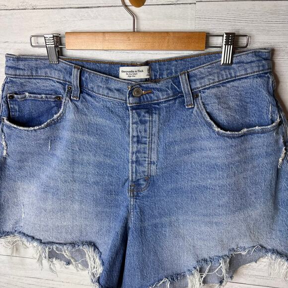 Abercrombie & Fitch Shorts Womens Size 33/16 Curve Love Cut Off Button Fly - Picture 6 of 16